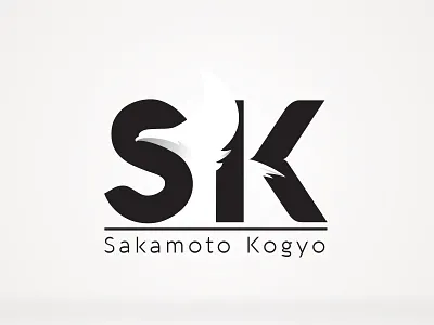 Sakamoto Kogyo Logo branding design eagle logo modern monogram rounded sk soft