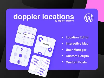 Doppler Locations WordPress Plugin adobexd branding plugin ui wordpress