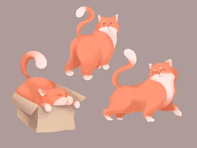 Ginger cat illustration