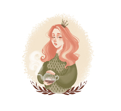 Tea princess illustration