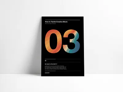 Creative block poster clean creative thinking design graphic design inspiration minimal motivation positivity print sale type type design typography