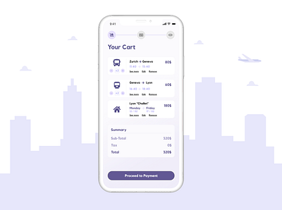 "Holyap" - Cart app app design cart checkout design travelling ui uiux web