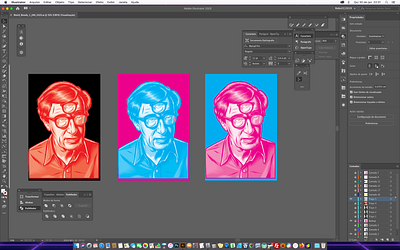 Woody Cool Glasses color face fan art figurative hollywood human illustration lowbrow lowbrow art movie portrait psychedelic surrealism vector woody allen