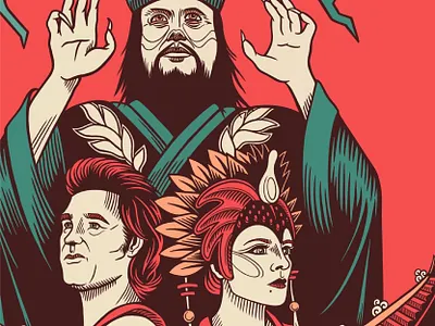 Big Trouble in Little China 3storms big trouble in little china gracie law illustration jack burton movies poster art procreate