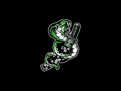 Cobra Logo black cobra design esport esports gaming green illustration illustration design illustrator japanese japanese art logo mascot pencil sketch snake snake logo snakes