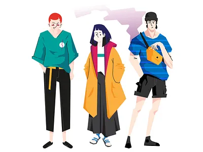 With Style character character design design fashion fashion illustration flat graphic design header illustration illustration ui web website