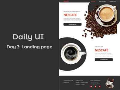 Daily Challenge...Day 3: Landing page dailyui uidesign landing page