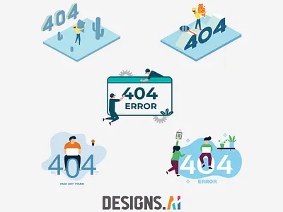 Error 404 Free Downloadable SVG design.ai designs downloadable error404 flat free graphicmaker illustrations isometric line websites