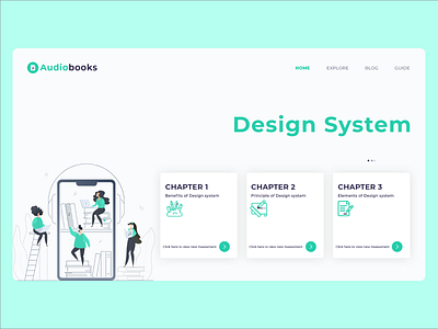 Audiobooks Home UI audiobooks ui audiobookweb branding design home page home ui illustration inspiration logo ui user interface ux vector web templates