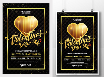 Valentine Poster Template celebration club ladies night flyer nightclub party red romantic valentine valentine flyer valentines day valentines day flyer valentines flyer