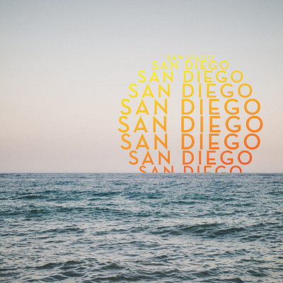 Sun Diego art bright design experimental geometric geometry graphic design illustration san diego sunset type typographic typography