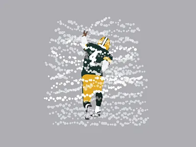 Brett Favre art artist ball challenge color design game greenbay helmet illustration illustrator nfl nfl100 packers quarterback success touchdown victory win