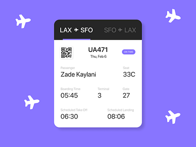 Boarding Pass [Daily UI 024] 100daychallenge 2020 boarding boarding pass boardingpass config daily ui dailyui design figma flight mockup ui uidesign uiux ux