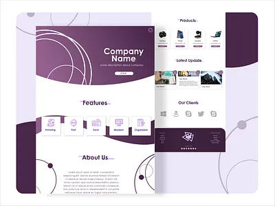 Modern Landing Page app design ui ux web website