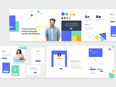 Business Proposal Management System - Stylescapes Exploration 17seven branding branding design card design styleguide stylescape typogaphy ui ui design