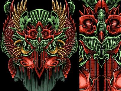 the ruler of the sea art artwork design drawing fish fishing graphic art illustration illustrator koi