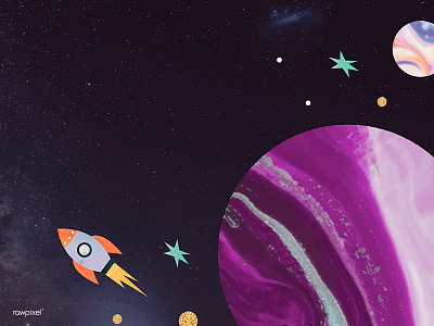 Outer Space design galaxy graphic illustration illustrations rawpixel rocket space star vector