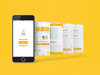 Goodgoods - Online Stationary Store App app app design clean concept design modern ui ui design uiux ux