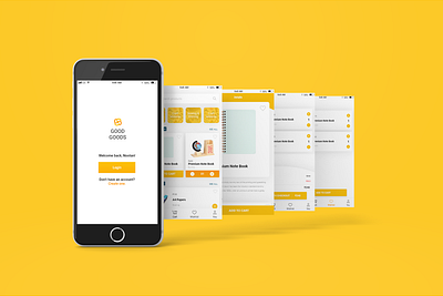 Goodgoods - Online Stationary Store App app app design clean concept design modern ui ui design uiux ux