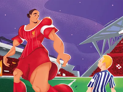 Virgil van Dijk charachter design character drawing football illustration lfc liverpool fc simple soccer sports ynwa