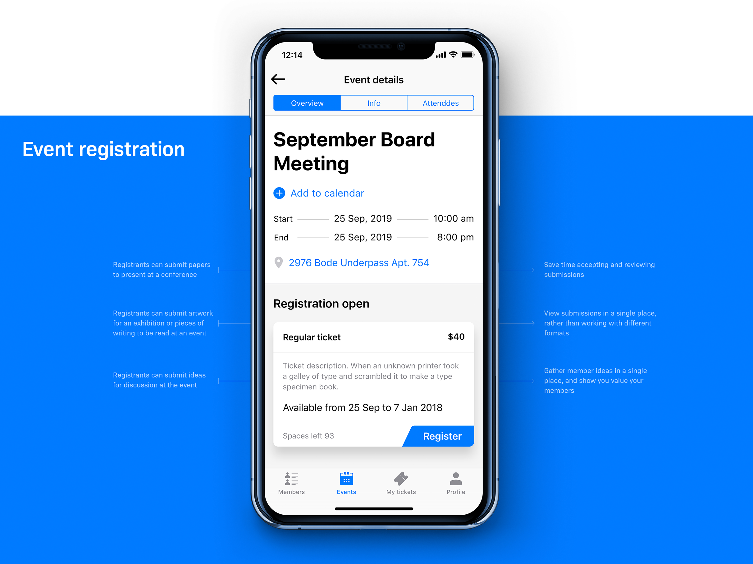 Example of Wild Apricot app | iOS | Attachments 1