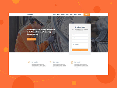 Industrial industrial industrial landing page industrial website landing page leadengine multipurpose startup webdesign website website design wordpress wordpress theme