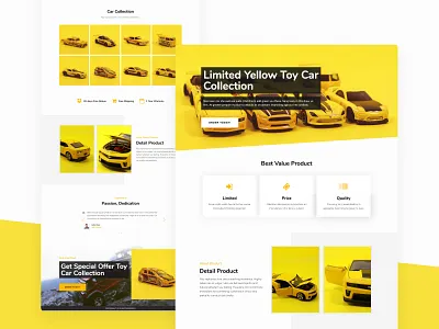 Toy Car Landing Page Design - Full Page car design elementor kids landingpage templates toy ui ux web website