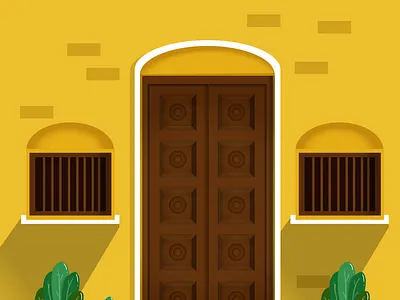 Home door color design digital graphic design illustration illustrator painting vector vector art
