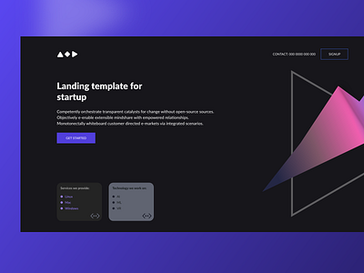 Startup app banner branding design flat illustration ui ux web website