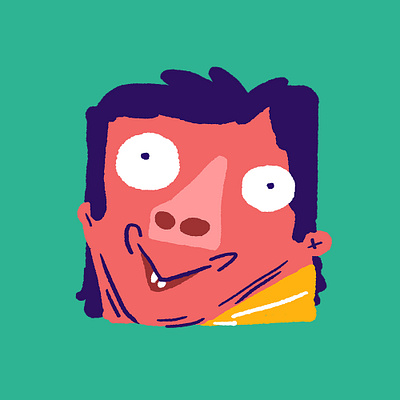 ++ design face flat funny illustration man web