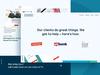 Foundry Website agency landing page product design public site ui ux website