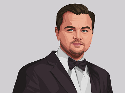 Leonardo Dicaprio Vector Illustration actor design hollywood illustration letsvectorize photo to vector vector vectorart vectorise