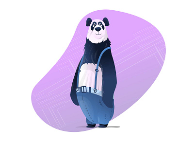 Panda character design 2d animal character characterdesign color colorful design flat illustraion illustration illustrator panda panda bear