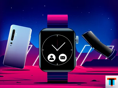 Motorola RAZR Xiaomi Apple Watch apple watch art design dribbble illustration phone shot watch
