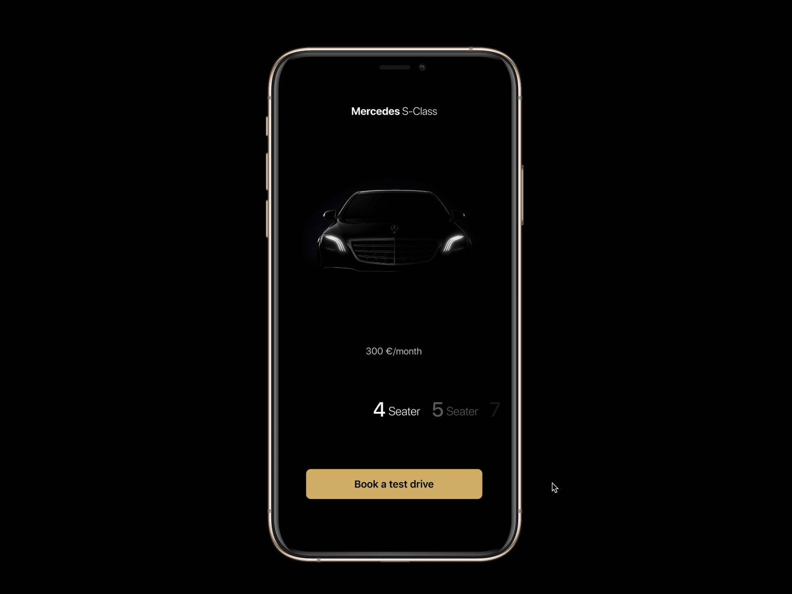 CAR RENTAL APP CONCEPT animation auto rent booking buy a car car car rental luxury minimal test drive