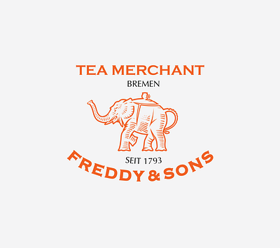 Tea House Of Freddy & Son's Logo Pt.2 branding custom graphic icon identity design lettering logodesign packaging typography vector