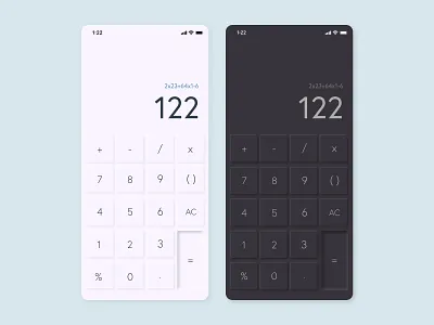 Neumorphism Calculator App app calculator daily ui 004 dailyui dark theme margot collavini neumorphism ui ux