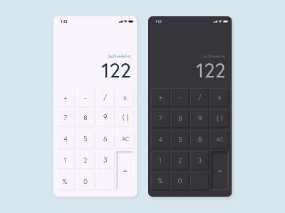 Neumorphism Calculator App app calculator daily ui 004 dailyui dark theme margot collavini neumorphism ui ux