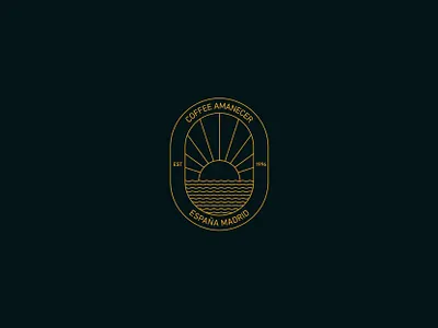 Amanecer Coffee badge branding business branding clean coffee coffee shop creative creativity design studio gold graphic design graphic designer logo logo mark modern premium vintage