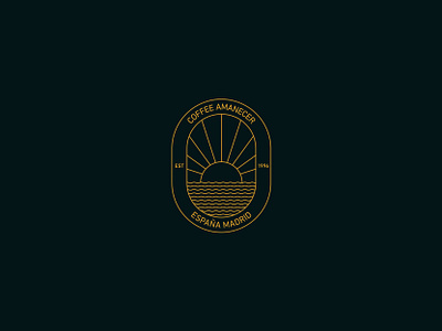 Amanecer Coffee badge branding business branding clean coffee coffee shop creative creativity design studio gold graphic design graphic designer logo logo mark modern premium vintage