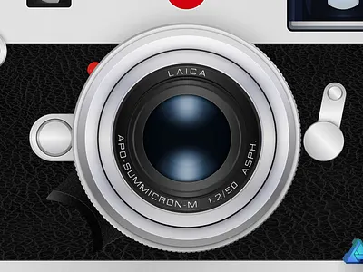 Laica M10 Lens Detail affinitydesigner camera illustration