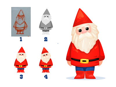 Garden Gnome Simple Tutorial character character design design flat garden gnome illustration illustrator lesson tutorial tutorials vector wip