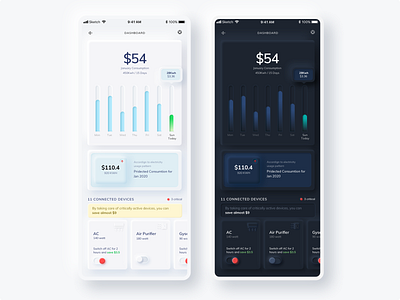 Household Energy Monitor Dashboard app design concept design design minimalist mobile design skeumophorphic design skeumorphism ui ui design ux design