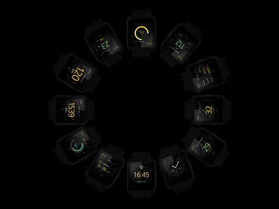 Black Griffin – Smart Watch UI app automotive branding dark ui design distance fuel fuel consumption smartwatch sony statistics stats tracking truck ui watch wearable