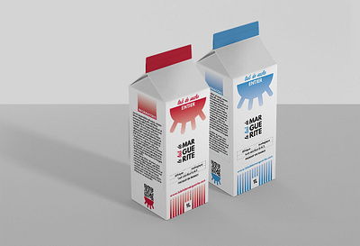 Milk brick packaging branding design flat illustration illustrator labeldesign logo logodesign milk packaging vector