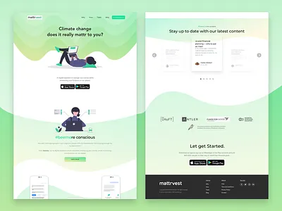 Mattrvest landing page branding design figma portfolio sketchapp ui ux vector website website design