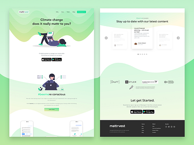 Mattrvest landing page branding design figma portfolio sketchapp ui ux vector website website design