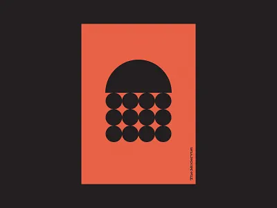 The Modervist - Jellyfish 1950s 1960s design illustration mid century mid century modern minimal poster poster a day vector
