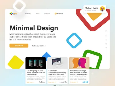 Minimal Design clean colors concept creation dashboard design interaction interface material minimal minimalism ui