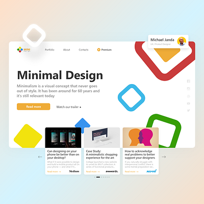 Minimal Design clean colors concept creation dashboard design interaction interface material minimal minimalism ui